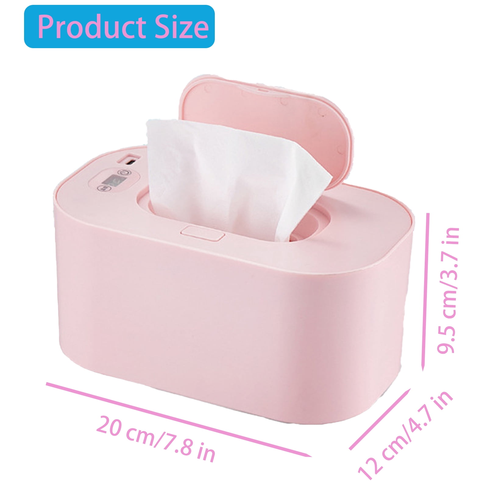 Mericonn Baby Wipes Warmer Dispenser Intelligent Precise Temperature Control, Diaper Heater,Pink