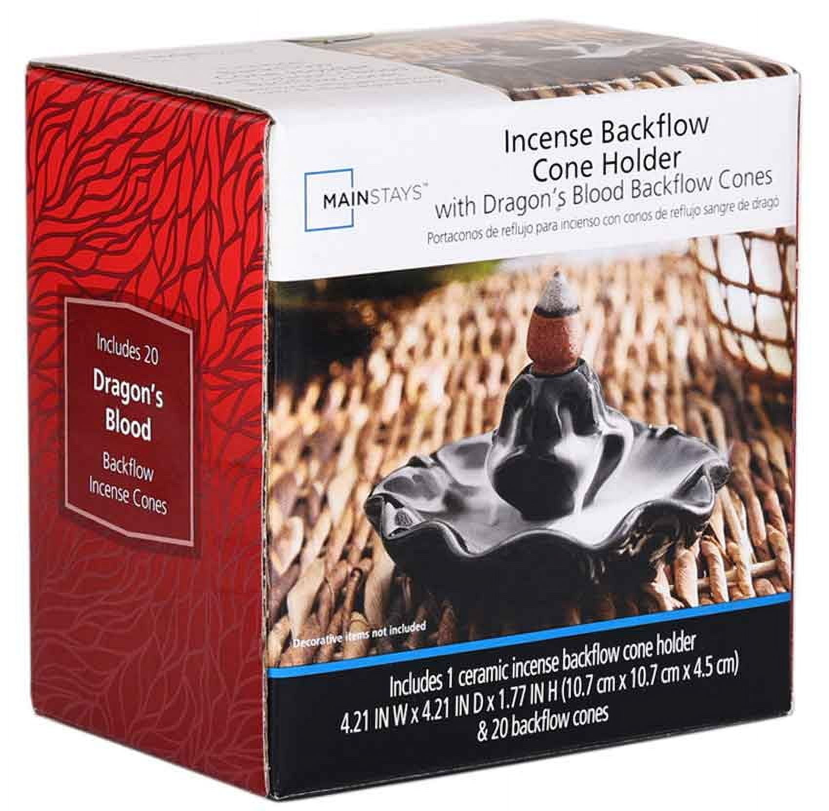 Mainstays Small Incense Backflow Cone Holder, Black