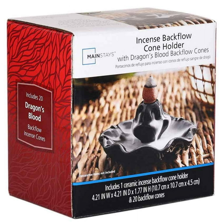 Mainstays Small Black Ceramic Backflow Incense Cone Holder photo 6