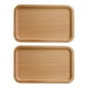 thumbnail image 1 of Bandeja de madera maciza de 2 piezas, bandeja para servir, bandeja rectangular para baño, bandeja pequeña, bandeja para té, bandeja para mesa de café., 1 of 5