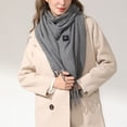 thumbnail image 4 of XMMSWDLA Heated Scarf for Women Men USB Heating Scarf Long Shawl Electric Warm Winter Soft Scarf Womens Mens Scarves Gifts Gray Heating Warm Scarf, 4 of 9
