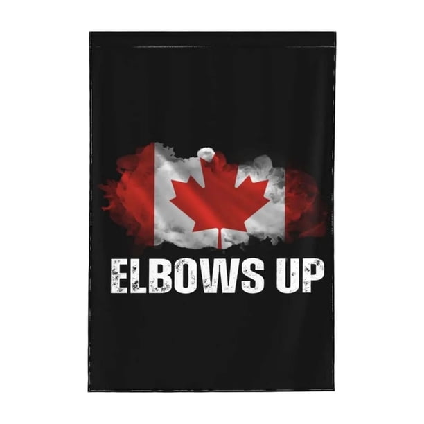 Bandera Del Jardín de Bienvenida Codo Arriba Bandera Del Jardín Canadiense de Doble Cara Fuerte Logotipo Del Patio Canadiense Libre sin Poste de Bandera