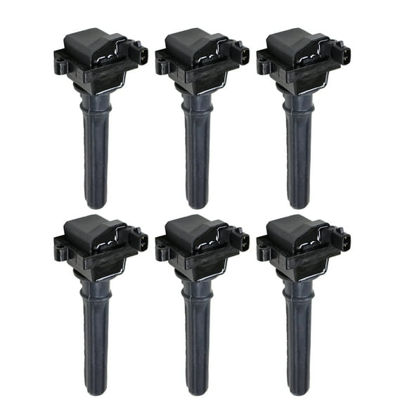 Set of 6 Ignition Coils Compatible with 2001-2005 Chrysler Sebring 2.7L V6 Replacement for UF199 C1179