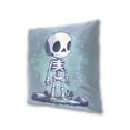 thumbnail image 3 of Cute Standing Skeleton Cartoon Throw Pillow Covers Pillowcases 18 x 18 Inch Home Decor 2 Packs for Bedroom Sofa, 3 of 6