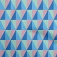 thumbnail image 1 of oneOone Velvet Medium Blue Fabric Geometric Sewing Craft Projects Fabric Prints By Yard 58 Inch Wide, 1 of 4