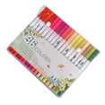 thumbnail image 3 of Colores Delineador Fino Dibujo Pintura Acuarela Arte Rotuladores Doble Punta Cepillo Pluma Útiles Escolares 24 Uds 36 Uds 100 Uds 100 Piezas matsuzay EL013630-02, 3 of 4
