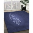 thumbnail image 2 of Ahgly Company Indoor Round Patterned Night Blue Area Rugs, 3' Round, 2 of 6