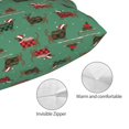 thumbnail image 3 of Goofa Christmas Dachshund Print Plush Throw Pillow Case, Soft Velvet with Hidden Zipper, Decorative Cushion Cover for Sofa, Bed, Car, and Home Décor-14"x20", 3 of 6