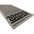 thumbnail image 3 of Stair Treads Skid Slip Resistant Backing Indoor Carpet Stair Treads Meander Greek Key Design 8  inch x 26  inch (1 Piece, Grey), 3 of 5