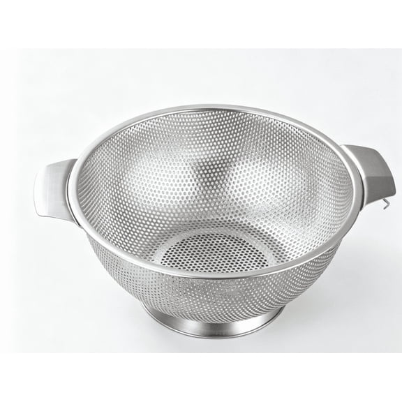 ICQOVD Stainless Steel Rice Washing Colander,Fine Mesh Strainer Bowl with Double Handles for Rinsing Rice,Vegetables,Fruit and Pasta 10.04*10.04*3.54IN