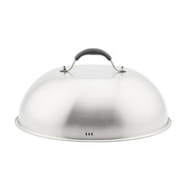 Colcolo Couvercle De Cuisson, Cloche De Cuisson, Barbecue, Poêle à Frire, Accessoire Gril, Couvercle Hamburger En Acier Inoxydable, Dôme Fusion, Usage Multiple, 22CM