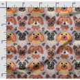 thumbnail image 2 of Soimoi Dog Printed, Japan Crepe SatinFabric, by The Yard 54 Inch Wide, Decorative Sewing Fabric for Dresses Kimonos Gowns, Mauve, 2 of 5