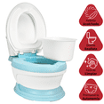 thumbnail image 3 of Baño Entrenador para Niños con Sonido Antideslizante Asiento Acolchado Diseño Realista - Azul, 3 of 7