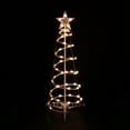 thumbnail image 6 of Northlight Pre-lit Spiral Outdoor Christmas Trees - 3' 4' and 6' - Clear Lights - Set of 3, 6 of 9