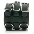 thumbnail image 3 of Studded Wrist Cuff Watch Band with Four Rings and Studs - Black, 3 of 3