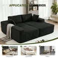 thumbnail image 7 of Techmilly 113” Cloud L-Shaped Sectional Couches,Modular Sofa with Deep Seat, Sponge Compression Sofas,Modern Modular L-Shape Sofa Couch with Chaise for Living Room Bedroom (Black, Right Facing Chaise, 7 of 7