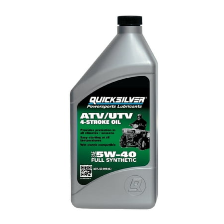 (9 pack) (9 Pack) Quicksilver 5W-40 ATV/UTV Oil, 1 qt