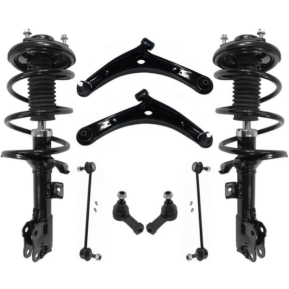 Front Complete Struts Lower Control Arms Tie Rods Links For Lancer GTS 08-2011
