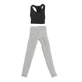 thumbnail image 3 of Chaleco y pantalones a escala 1/12, ropa de muñeca hecha a mano, disfraz para modelo de muñeca de 6 pulgadas. negro gris, 3 of 9