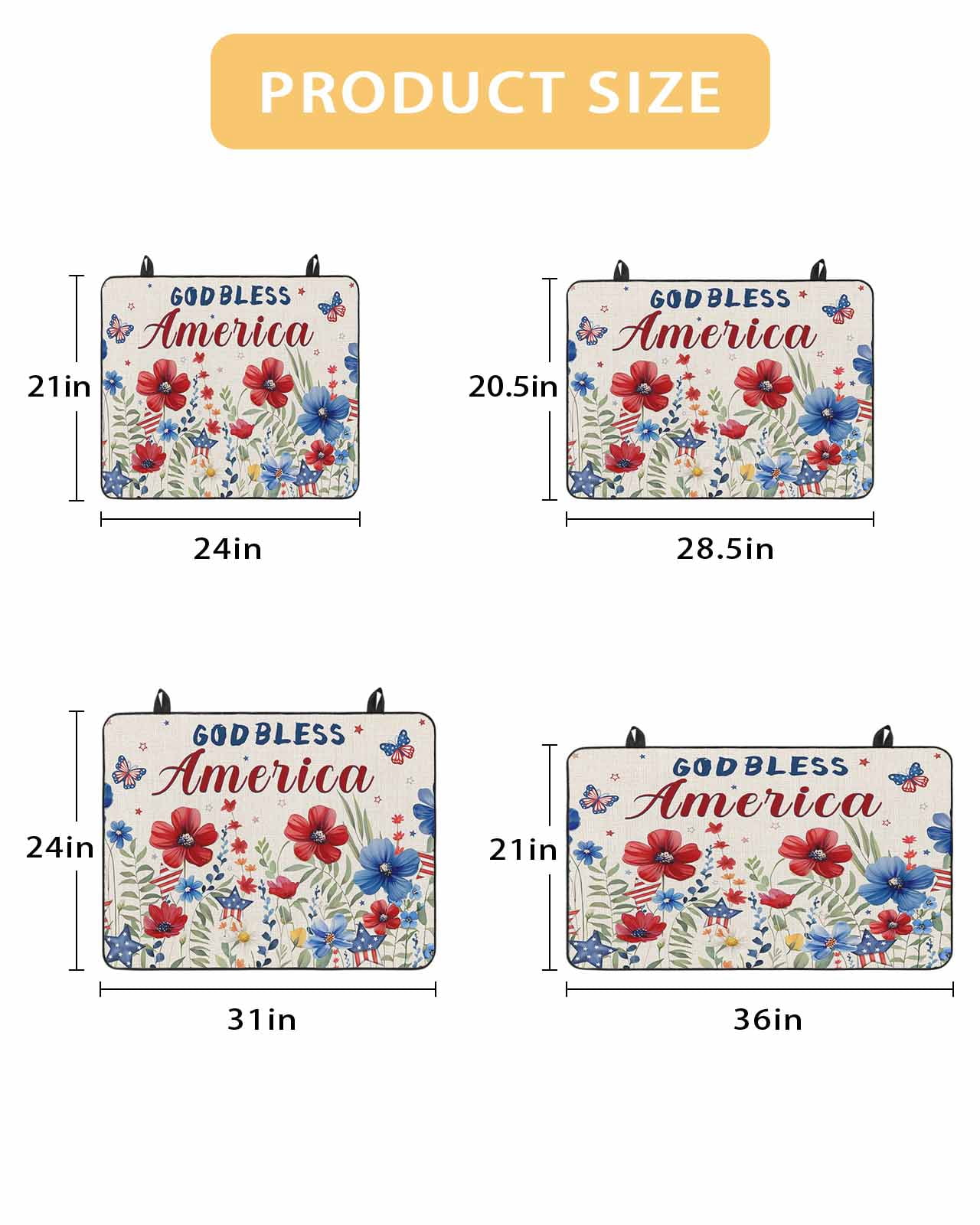 nqOlkjepod Large Induction Cooktop Protector Mat 28.5"x20.5", 4th of July Stove Top Covers for Electric Stove, Independence Day Red Blue Floral Rustic Stove Burner Cover Mats, Glass Top Stove Cover