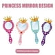 thumbnail image 3 of WORGEOUS 1 Juego de espejo de madera artesanal para niños DIY, espejos de princesa para niñas, pintura, espejo de mano de madera, 3 of 9
