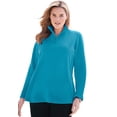 thumbnail image 1 of Woman Within Women's Plus Size Microfleece Quarter-Zip Pullover Jacket, 1 of 6