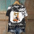 thumbnail image 5 of Leey-World Fall Shirts for Women's T-Shirts Cute Halloween Graphic Shirts Vintage Short Sleeve T Shirt, 5 of 6
