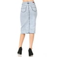 thumbnail image 2 of Fashion2Love Women's Juniors/Plus Size Calf - Length Pencil Stretch Denim Skirt, 2 of 7