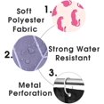 thumbnail image 7 of 4PCS Pink Leopard Shower Curtain Sets with Rugs, Waterproof Fabric Beige Shower Curtain, Trendy Cheetah Howdy Smile Face Lightning Girly Cute Preppy Aesthetic Modern Teen Girls Bathroom Decor, 7 of 7