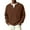 Coffee, variant on OIOLOYJM Mens Polo Shirts Casual Button Solid Color Golf Shirt Regular Fit Long Sleeve T Shirt Stylish Work Crew Neck Tops Ginger L
