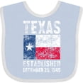 thumbnail image 3 of Inktastic Established December 29, 1845 Texas Flag Boys or Girls Baby Bib, 3 of 4