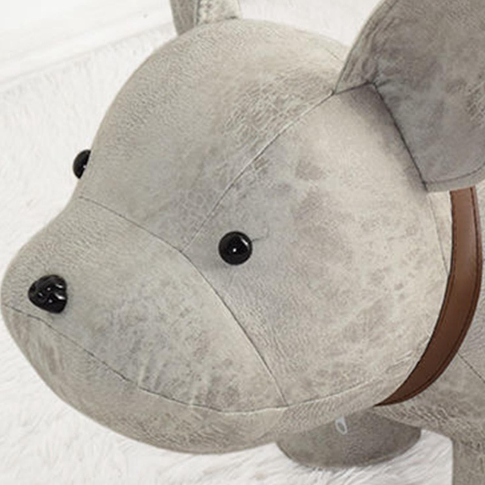 Kids Stool Storage Shoes Changing Animal Footstool for Decor Bedroom Indoor White dog