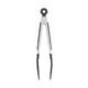 thumbnail image 1 of Pinzas de silicona para alimentos, antiescaldaduras, de acero inoxidable, para barbacoa, cocina, hogar y exterior (18 cm, color negro), 1 of 14