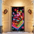 thumbnail image 3 of 70*35" Christmas Luminous banner Door Banner/cover Background/holiday Party Decoration/Christmas Decorative Hanging Cloth G, 3 of 5