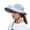 Grey, variant on Women Solar Fan Hat Wide Brim Sun Cap With 1 Removable Fan Gifts For Dad Outdoor Beach Activities Hat