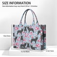 thumbnail image 3 of Large Capacity Tote Bag,French Bulldog and Flower Handbag Fashion Luxury Tote Bag,15.7"x13"x 5.1" Inches,Laptop Compatible, 3 of 6