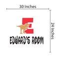 thumbnail image 3 of DINO LETTER E - Home Art T-Rex Silhouette Dinosaur Vinyl Decoration Personalized Name Design Letter E Alphabet Adhesive Kids Bedroom Wall Decal Sticker 30" x 24", 3 of 3