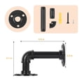 thumbnail image 2 of Plumbing Brackets Set Of 4 Industrial Rustic Diy Wall Shelf Brackets - Black Heavy Duty Iron Floating Shelf Brackets, 2 of 5