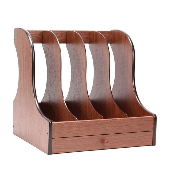 Portadocumentos de madera, duradero, ligero, A4, organizador de documentos, caja de almacenamiento multicapa para gabinete, mesa, aula, estante para
