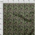 thumbnail image 3 of oneOone Polyester Spandex Black Fabric Tropical Leaf Sewing Material Print Fabric By The Yard 56 Inch Wide, 3 of 5