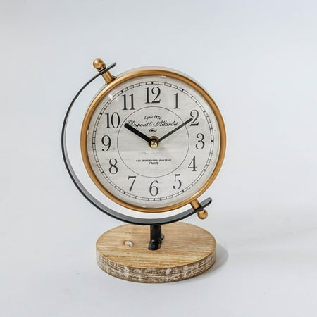 Spinning Globe Style Table Clock