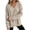 Khaki, variant on Women's Solid V-Neck Top Asymmetrical Hem Flared Long Sleeve Winter Casual Fashion Top