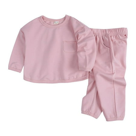 

DancePeanut 2pcs Spring Korean Children Clothing Set Solid Color Boy Girl Baby Loose Sweatshirt Sports Set Kids Cotton Casual Clothes Sets