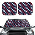 thumbnail image 2 of Disketp 2 Piece Patriotic Star Pattern Pattern Windshield Sunshades,Folding Windshield Sun Shade For Car Suv Trucks Sedan,Blocks Uv Rays Sun Visor Protector-Medium, 2 of 7