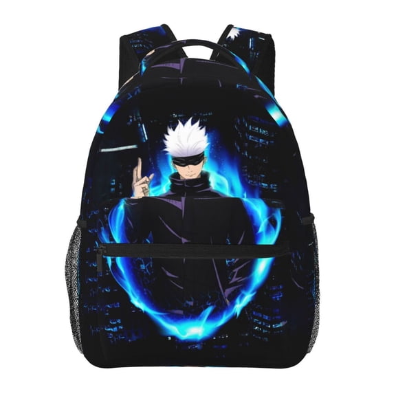 15.7in Juju-Tsu Gojo Backpacks Cute Laptop Bags Bookbag Daypack Outdoor Travel