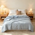 thumbnail image 6 of Ouuluon Soft Breathable Quilt, 59 x 79 in Lightweight Cool Blanket with Cotton Filling for Hot Weather Machine Washable, 6 of 7