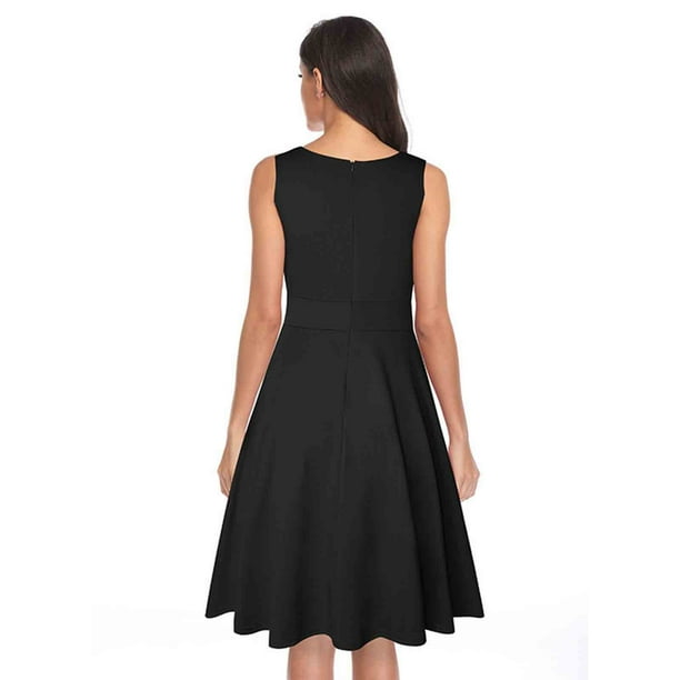 Knee length black dresses cheap