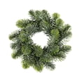thumbnail image 2 of Artificial Green Leaves Candle Ring Wreath, Mini Plastic Candle Holder for 3-4 Inch Pillar Candles, Festive Christmas Table Centerpiece Garland Decor for Fireplace Mantel Dinner Party Home Holiday, 2 of 6