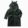 thumbnail image 6 of Gibobby Boys Girls Kids Flannel Bathrobe,Soft Hooded Sleep Robe with Waist Tie,Cozy Cartoon Pattern,for Boys Girls 2T 3T 4T 5T 6T 7T 8T ,All-Season Loungewear Toddler Pajamas,Green,Size 7-8T, 6 of 9