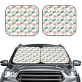 thumbnail image 2 of Balery 2 Piece Lotus Flower Car Windshield Sun Shade|Foldable Front Windshield Shade for Car Front Window for Most Sedans SUV Truck-Medium, 2 of 7